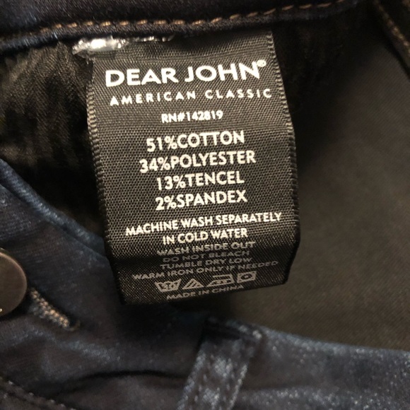 NWT American Classic Dear John Vetro Jegging Style Button/Zip Closure Dark Wash - Picture 10 of 11